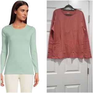 NWT Women's Shape Fit Long Sleeve Cotton Crew Tee